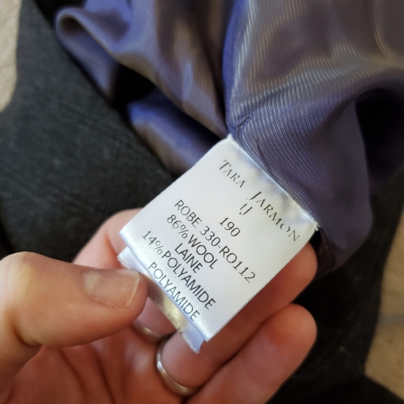 Tara Jarmon Paris Grey Plaid Strapless Pleated Stretch Mini Dress S - Picture 4 of 7